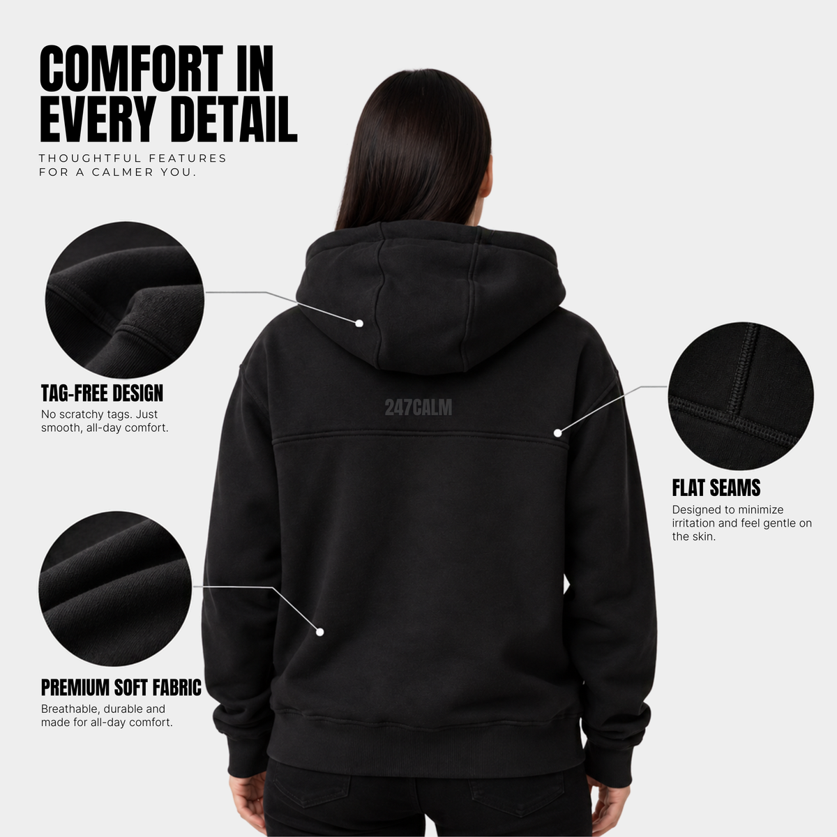 Hush Hoodie — Weighted Hoodie for Anxiety, ADHD & Sensory Sensitivity | 247CALM
