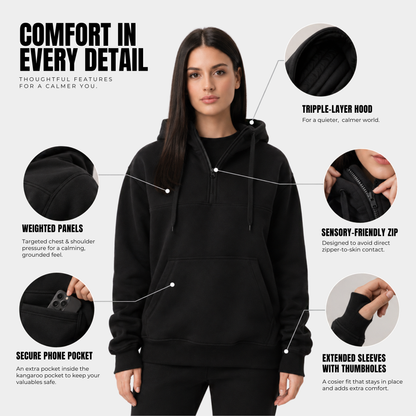 Hush Hoodie — Weighted Hoodie for Anxiety, ADHD &amp; Sensory Sensitivity | 247CALM